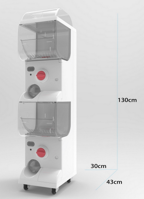 27 Capsule Machines Gashapon Machines Sizes H130cmD43cmW30cm