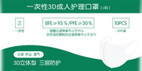 05 Disposable 3D Adult Care Mask L Size XCL010 B