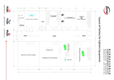 Layout of Factory for Lighters Equipments