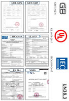 04 Tests Certificates and Certification Standards of Energy Storage Battery Core 280Ah