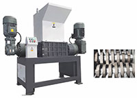 42 Double Shaft Shredder to Crush Plastics Rubber Fiber Paper Large Hollow Materials Various Mixed Waste Materials