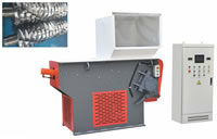 43 Single Shaft Shredder to Crush Tough or Medium Hard Materials Films Plastics Bottles Thick Walled Pipes Pallets Turnover Boxes