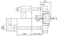 Plastics Injection Machine, Platen Dimensions, SE330-1890 Side