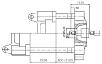 Plastics Injection Machine, Platen Dimensions, SE3600-80400 Side