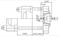 Plastics Injection Machine, Platen Dimensions, SE4000-90500 Side