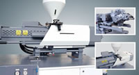 12 Precise Injection System, Reliable Double-Layer Injection Structure, Double Protruding Rods From Injection Cylinder Used in High Speed Machine