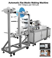15 Automatic Flat Masks Making Machine, 120-150pcs per Minute