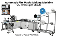 17 Automatic Flat Masks Making Machine, 120-150pcs per Minute