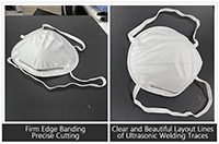 24 Masks Firm Edge Banding Precise Cutting Plus Clear and Beautiful Layout Lines of Ultrasonic Welding Traces