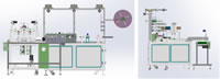 26 Fully Automatic One to One Flat Face Masks Making Machine H1714mm