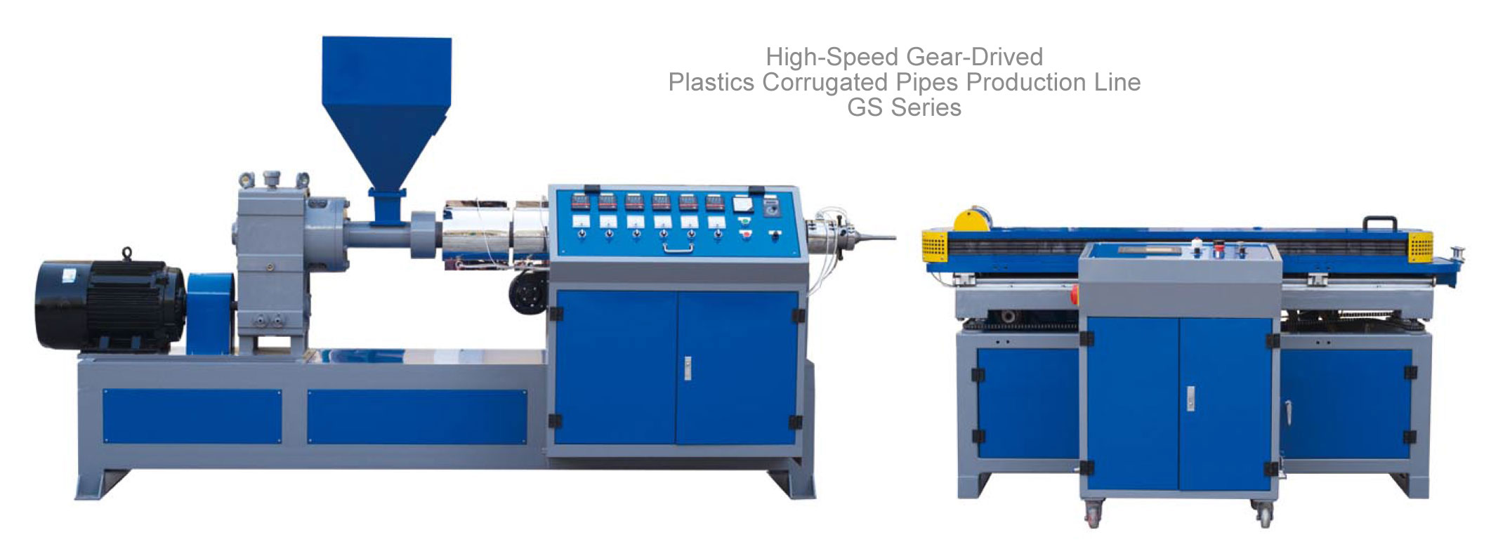 10 High Speed Gear Drived Plastics Corrugated Pipes Production Line GS Series