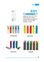 Semi-Finished Lighters Parts 06, Electronic Lighters E01, Disposable