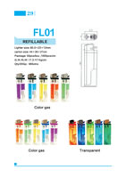 Semi-Finished Lighters Parts 29, Grinding Wheel Lighters FL01, Refillable, 4-Corners