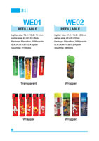 Semi-Finished Lighters Parts 31, Electronic Lighters WE01, WE02, Refillable