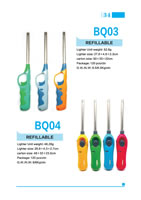 Semi-Finished Lighters Parts 34, Electronic Lighters BQ03, BQ04, Refillable