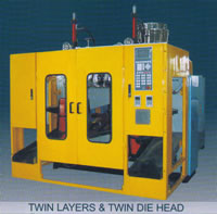 Automatic Plastics Extrusion Blow Molding (EBM) Machine, Twin Layers, Twin Diehead